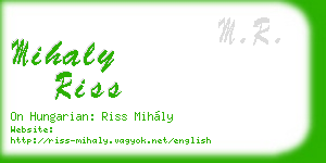 mihaly riss business card